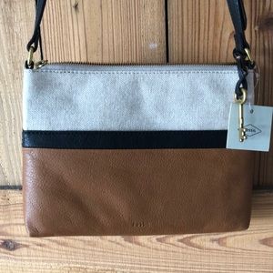 Fossil Fiona EW Crossbody Neutral Multi
